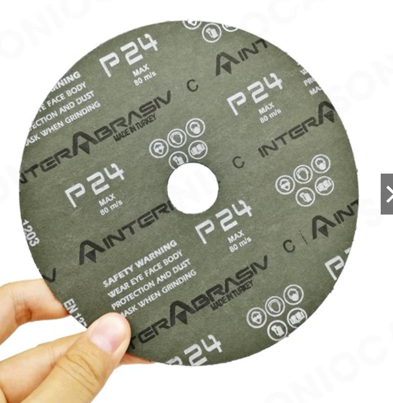 100mm Black Fiber Sanding Disc – Silicon Carbide, Closed Coat, for Steel Grinding (Grits 24–120)